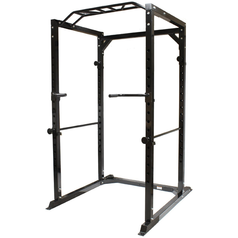 Power Rack Cage and Cable System Black