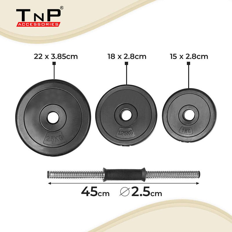 Buy TNP Accessories® Vinyl TriGrip Dumbbell Weights Set 20KG / 30KG / 40KG  / 50KG Dumbbells Bar Set ***NEW LOOK*** Online at desertcartKUWAIT